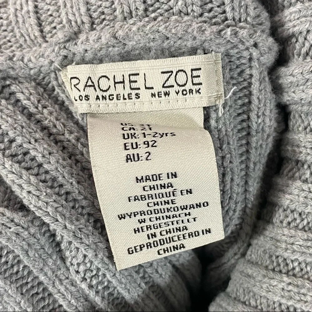 Rachel Zoe chunky knit turtleneck sweater dress size 2T